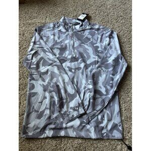 Scales Mens Jacket Size Small Long Sleeve 1/4 Zip Camo Fish Hunt Lightweight